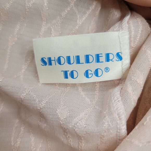 Shoulders To Go Blush Semi-Sheer Button-Down Cardigan M/L Blush Vintage Deadstoc - Picture 5 of 12